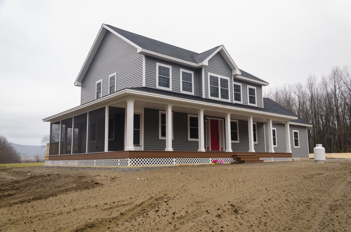 A Bourbeau Custom Home exterior — finished home ready for its new owners